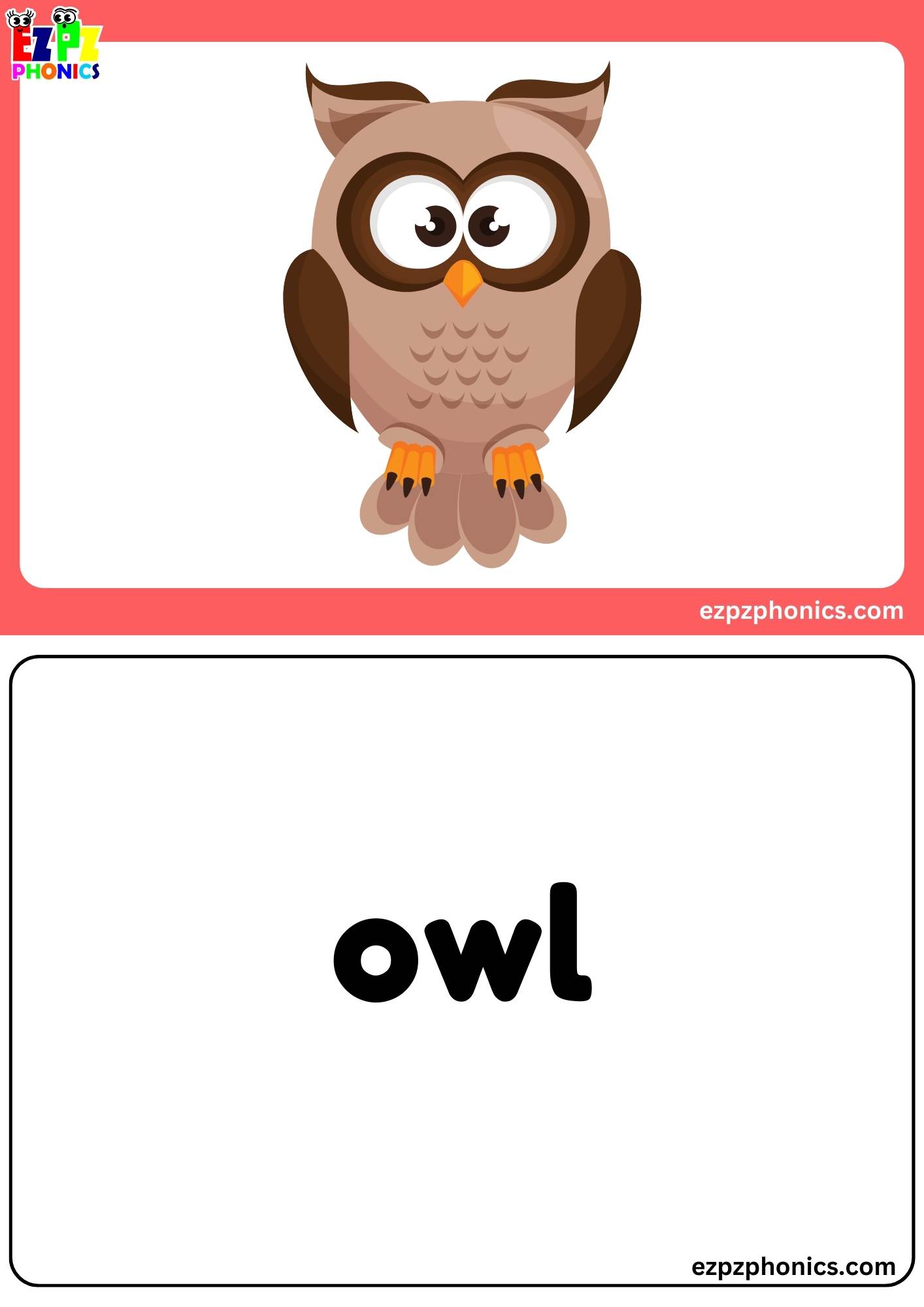 Letter O Free Kindergarten Phonics Alphabet Letter Sounds Flashcards. Words on the Back